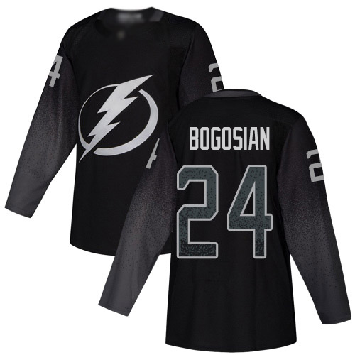 Adidas Tampa Bay Lightning Men 24 Zach Bogosian Black Alternate Authentic Stitched NHL Jersey
